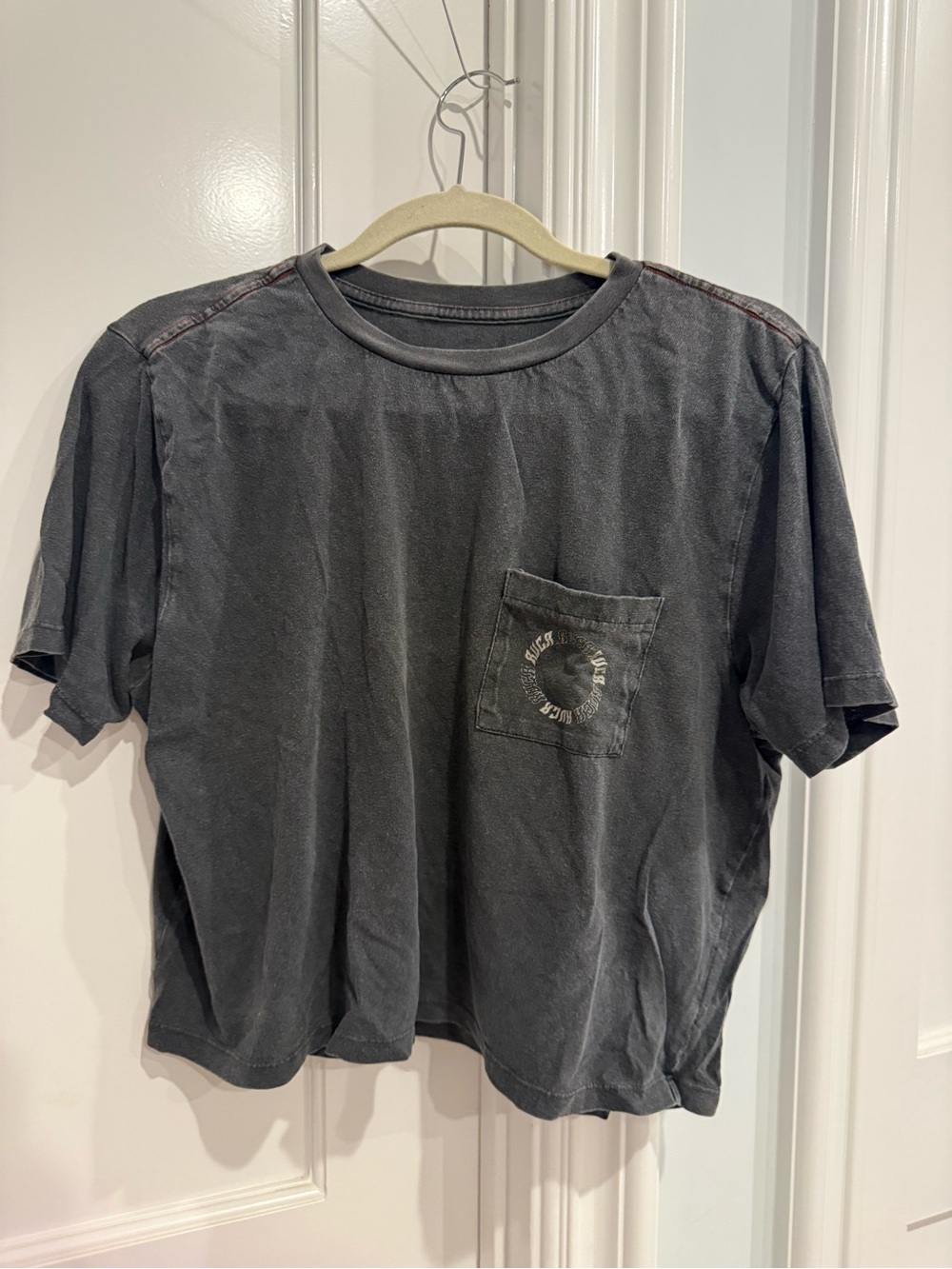 RVCA Washed Charcoal Short Sleeve Pocket Tee
